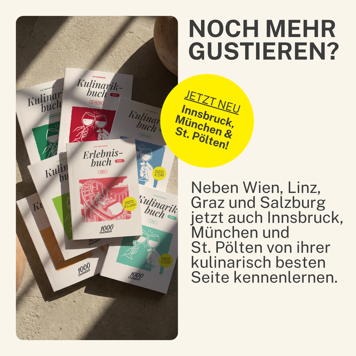 Das 1000things Erlebnisbuch: Wien 2027