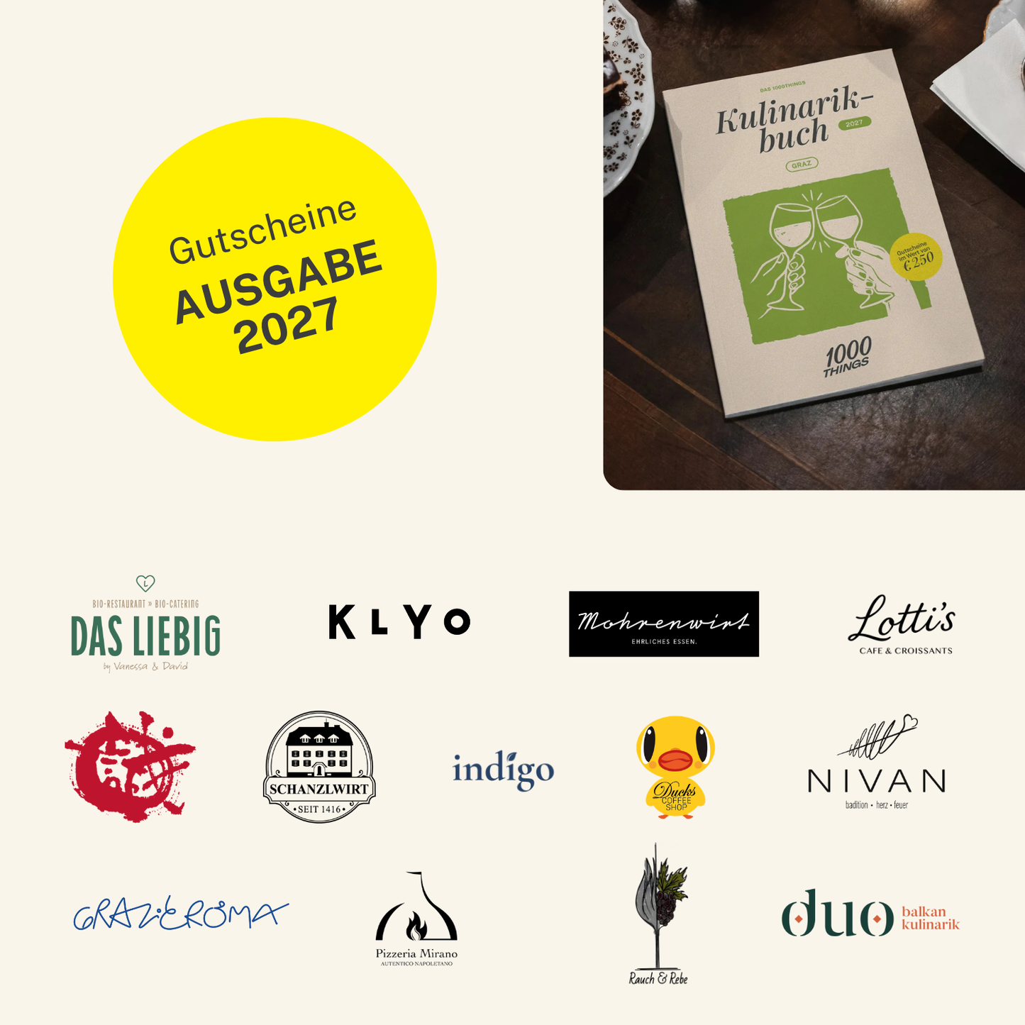 Das 1000things Kulinarikbuch: Graz 2027