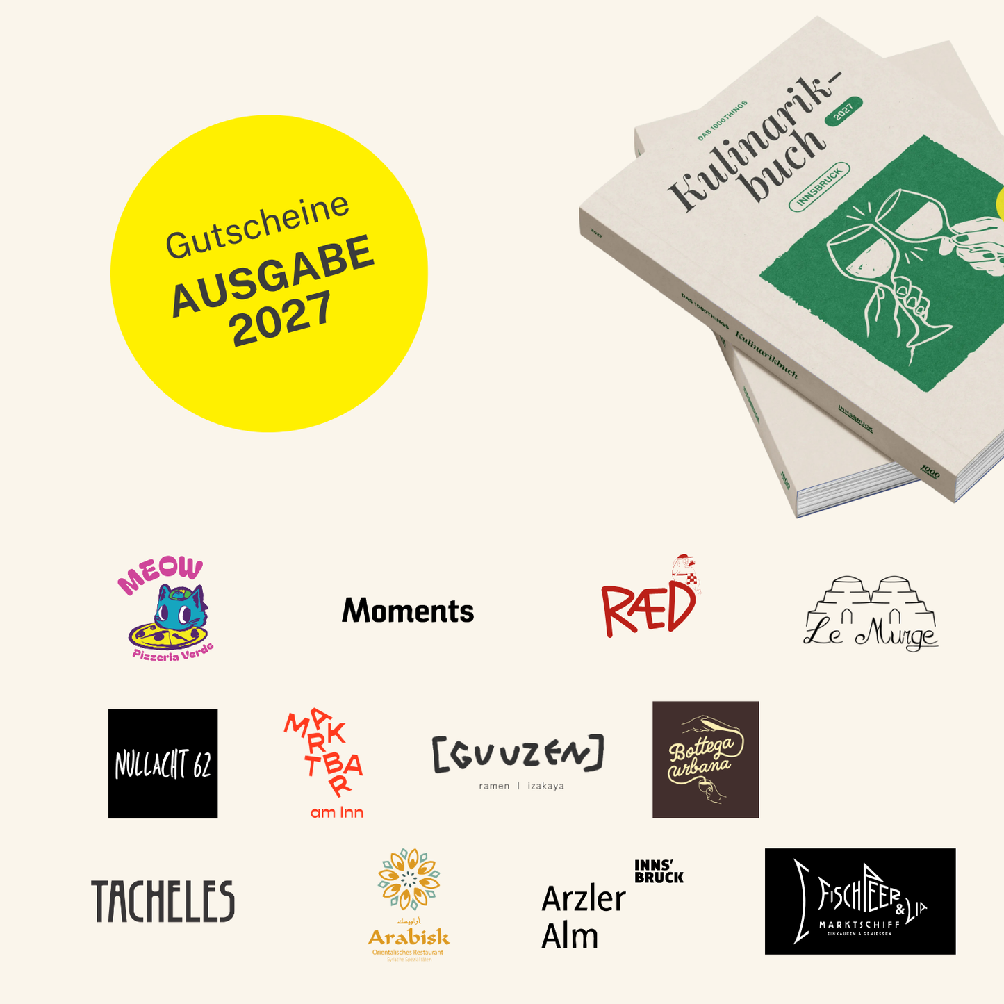 Das 1000things Kulinarikbuch: Innsbruck 2027