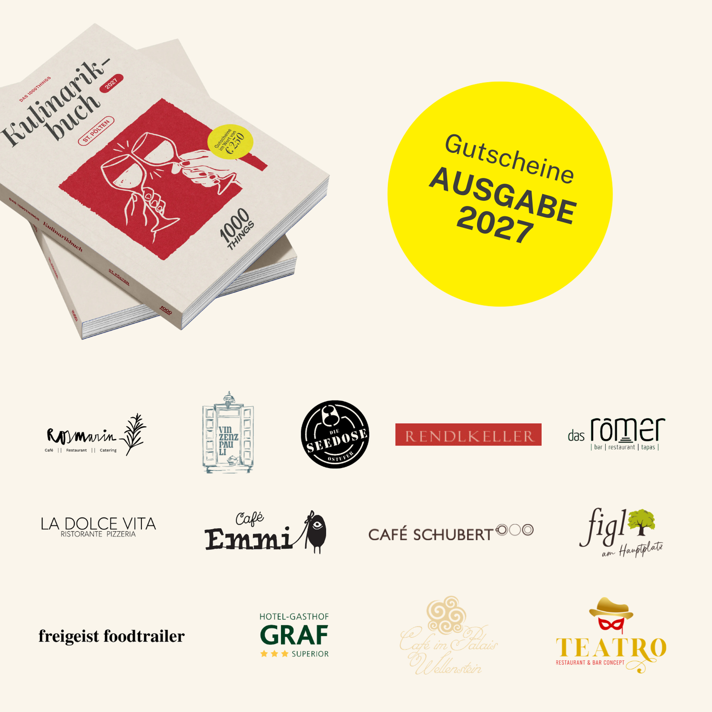 Das 1000things Kulinarikbuch: St. Pölten 2027
