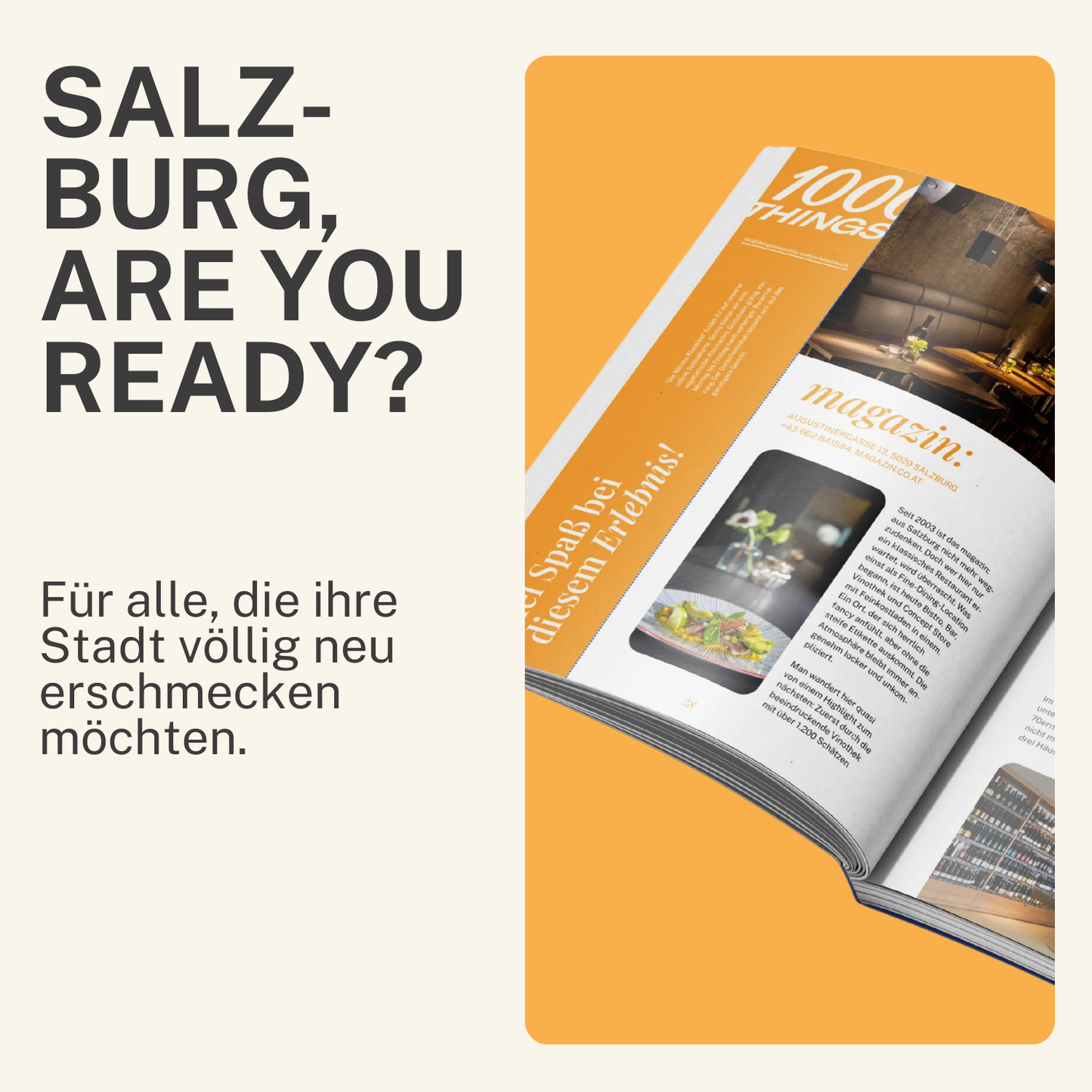 Das 1000things Kulinarikbuch: Salzburg 2027