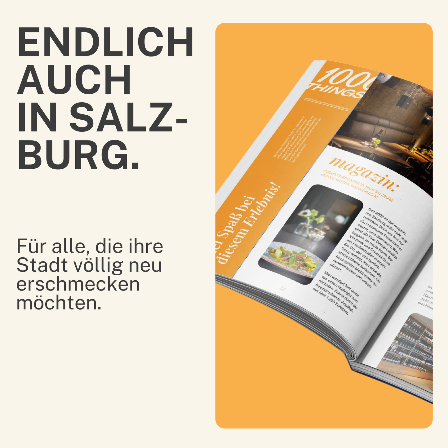 Das 1000things Kulinarikbuch: Salzburg 2027