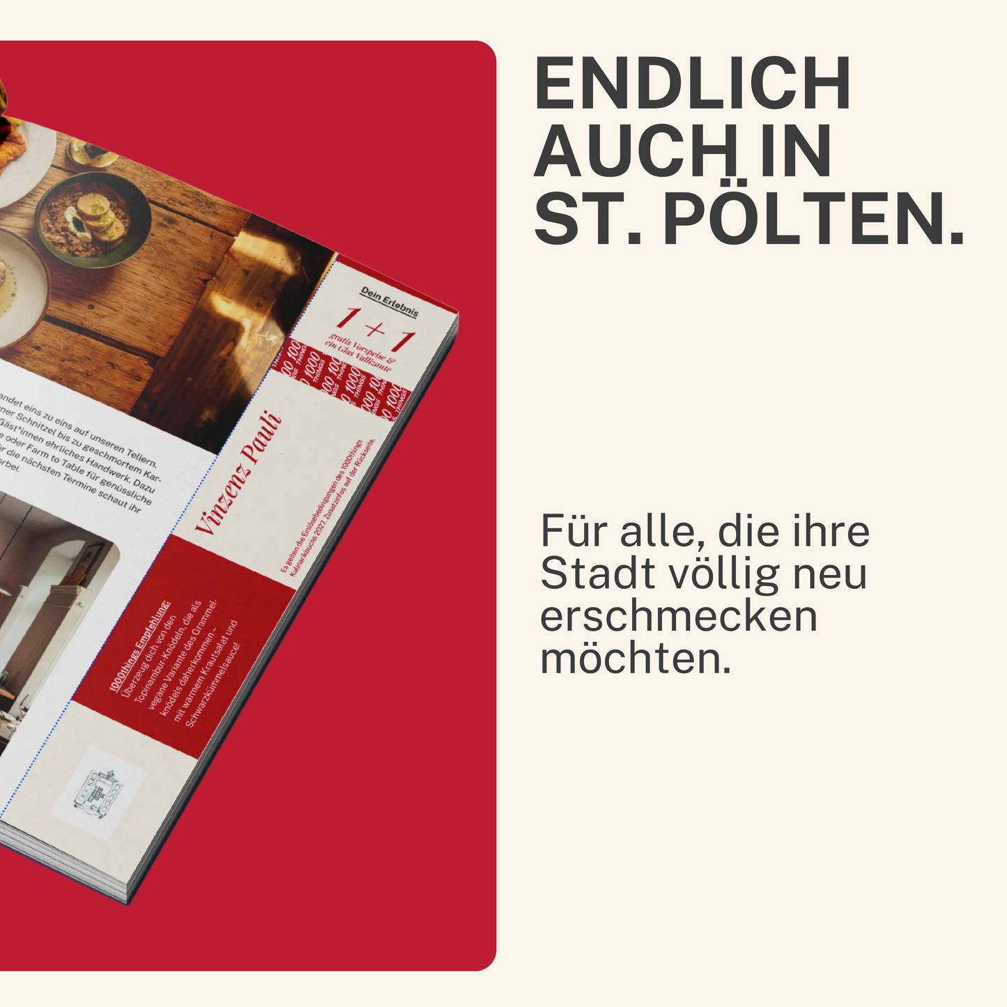 Das 1000things Kulinarikbuch: St. Pölten 2027