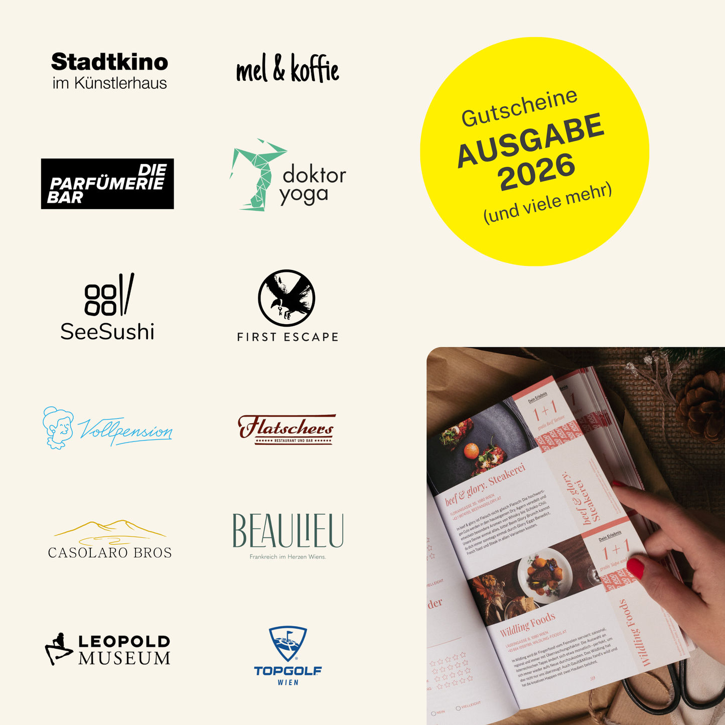 Das 1000things Erlebnisbuch: Wien 2026