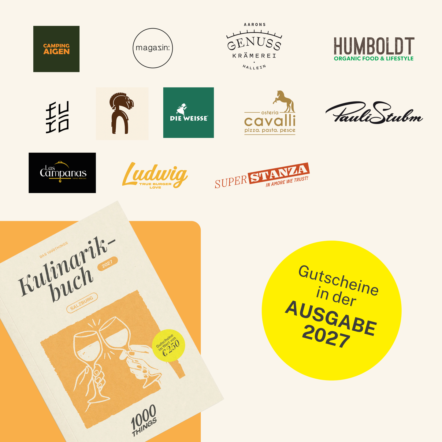 Das 1000things Kulinarikbuch: Salzburg 2027