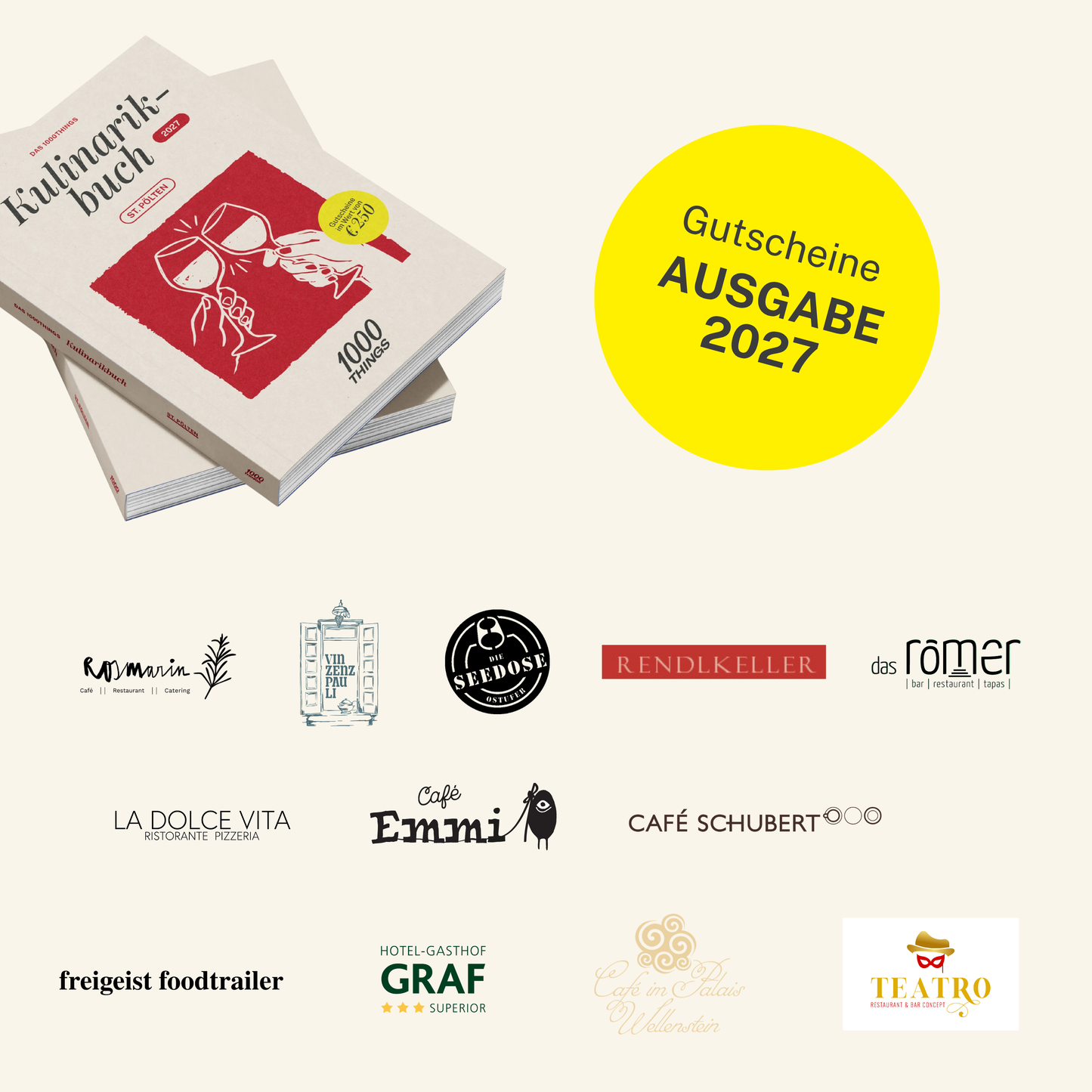 Das 1000things Kulinarikbuch: St. Pölten 2027