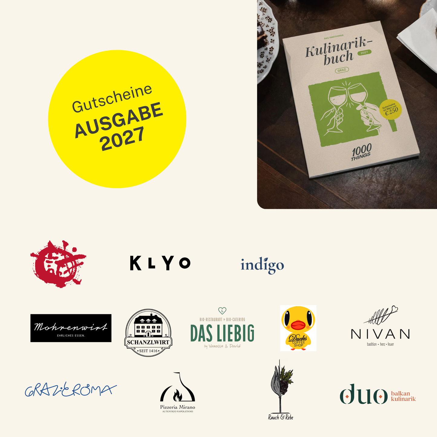 Das 1000things Kulinarikbuch: Graz 2027