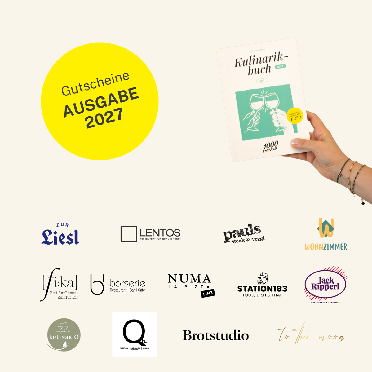 Das 1000things Kulinarikbuch: Linz 2027