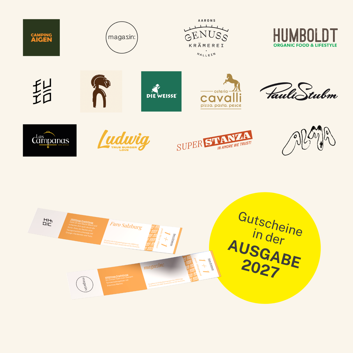 Das 1000things Kulinarikbuch: Salzburg 2027