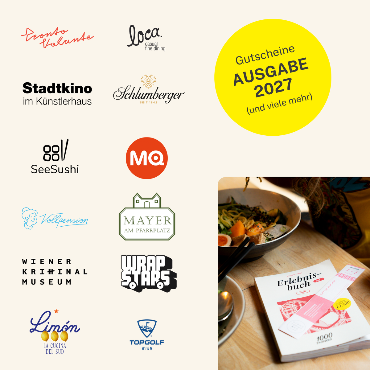 Das 1000things Erlebnisbuch: Wien 2027